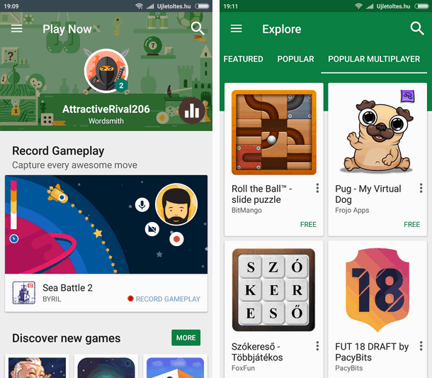 Google Play Játékok Apk letöltés ingyen