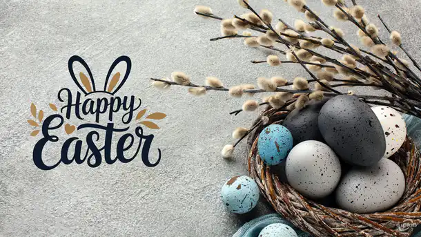 Húsvéti hangulatú tavaszi háttérkép
