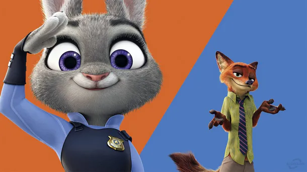 Judy Hopps rendőrnő és Nick Wilde róka a Zootropolis animációs filmben Judy Hopps rendőrnő és Nick Wilde róka a Zootropolis animációs filmben