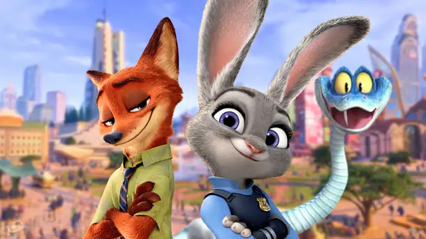 Zootropolis háttérkép – Judy Hopps a róka, Nick Wilde a nyúl és Gary De'Snake a kígyó Zootropolis háttérkép – Judy Hopps a róka, Nick Wilde a nyúl és Gary De'Snake a kígyó