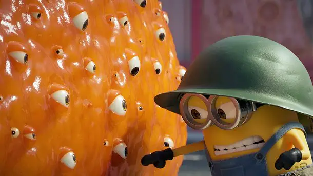 Minions narancssárga sokszemű szörny és minion háttérkép