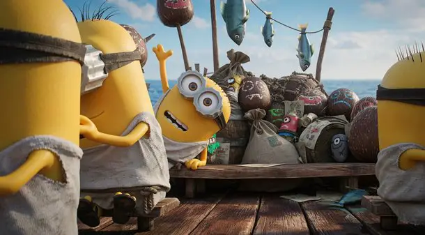 Minions tutajon az óceánon háttérkép